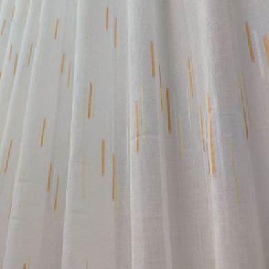 Tenda a Metro in Bouclè Effetto Lino arancio