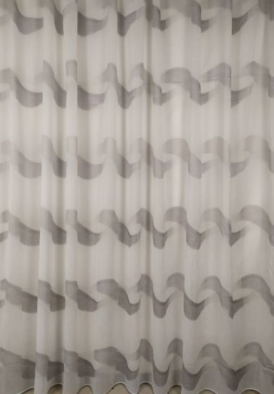 Tenda a Metro in Bouclè Effetto Lino Grigio