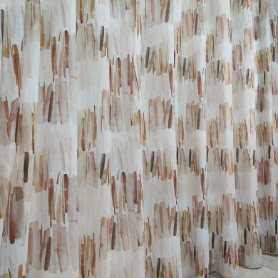 Tenda a Metro in Bouclè Effetto Lino Arancio