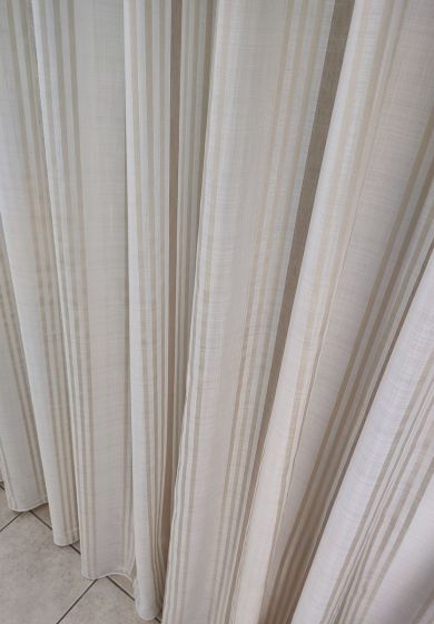 Tenda a Metro in Bouclè Effetto Lino Tortora