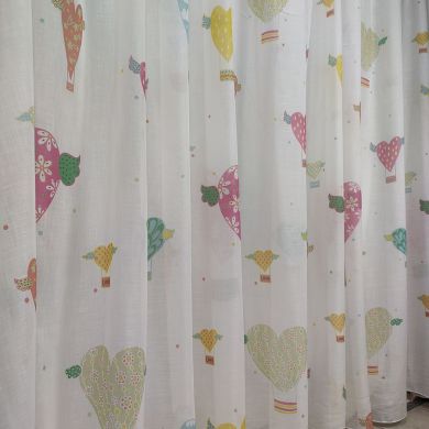 Tenda a Metro in Bouclè Effetto Lino cuore H315 cm