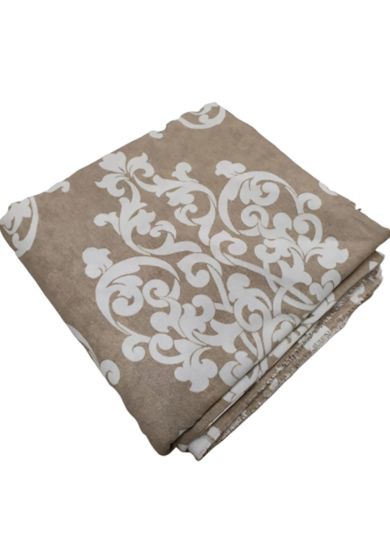 Tappezzeria in Cotone Stampato 280 cm x 280 cm Damascato Bianco