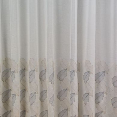 Tenda a Metro in Bouclè Effetto Lino Balza Grigio