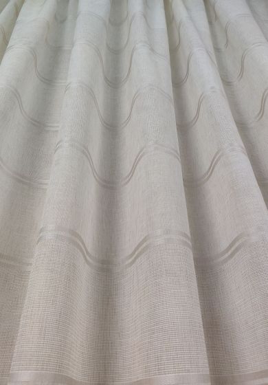 Tenda a Metro in Bouclè Effetto Lino Beige