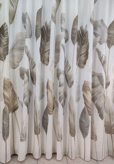 Tenda a Metro in Bouclè Effetto Lino Tortora