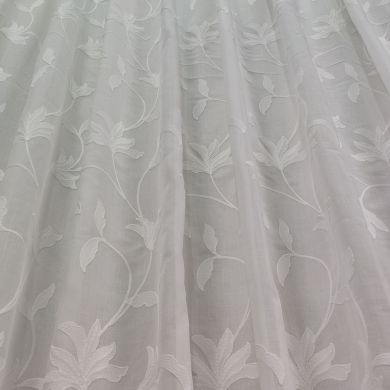 Tenda a Metro in Bouclè Effetto Lino Bianco