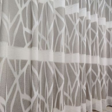 Tenda a Metro in Bouclè Effetto Lino Beige