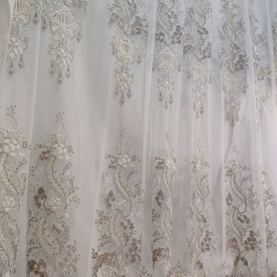 Tenda a Metro in Tulle con Base Orlata Altezza 3 Metri Tortora