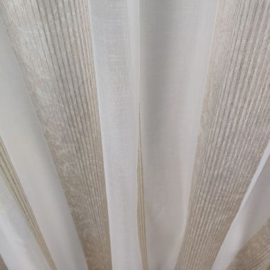 Tenda a Metro in Bouclè Effetto Lino Beige