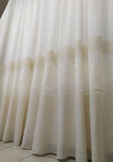 tenda a metro in bouclè effetto lino con base piombata altezza 3 metri 7 Tenda a Metro in Bouclè base Piombata