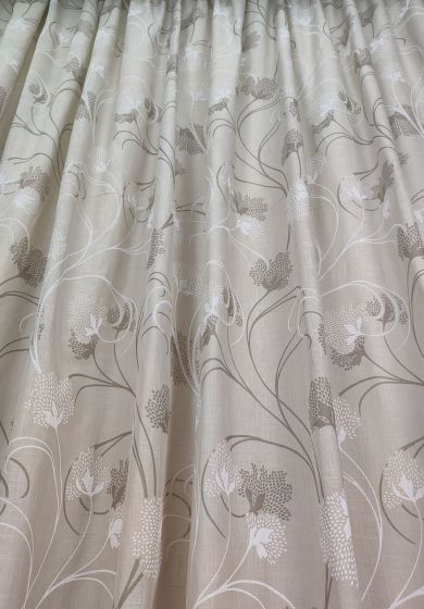 Tenda a Metro in Bouclè Effetto Lino Tortora