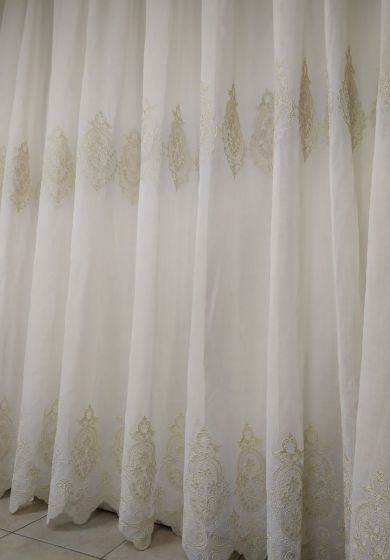 Tenda a Metro in Bouclè Effetto Lino Oro