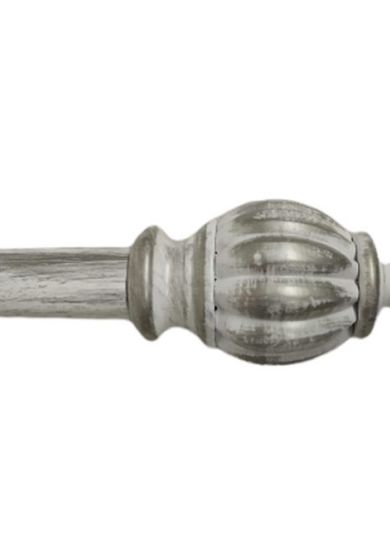 Bastone per Tenda in Legno Rifinito a Mano Sistema a Corda Largo 2 Metri Completo di Staffe e 20 Anelli Artigianale Diametro Bastone 35 mm