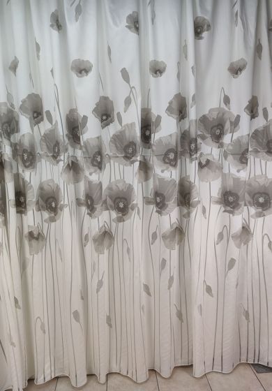 tenda a metro in bouclè effetto lino naturale 3 Tenda a Metro in Devorè Altezza 3 Metri Tortora