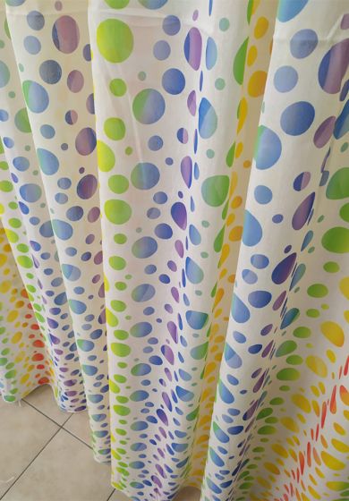 Tenda a Metro in Bouclè Effetto Lino con Base Piombata Altezza 3 Metri