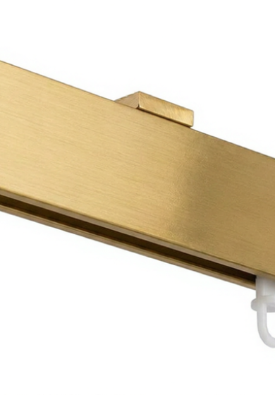 binario per tenda in alluminio sistema a onda a parete beige 5 Binario per Tenda in Alluminio Sistema a Onda a Soffitto Oro