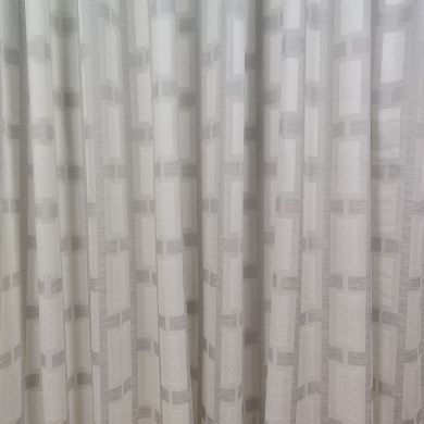 Tenda a Metro in Bouclè Effetto Lino Grigio h320