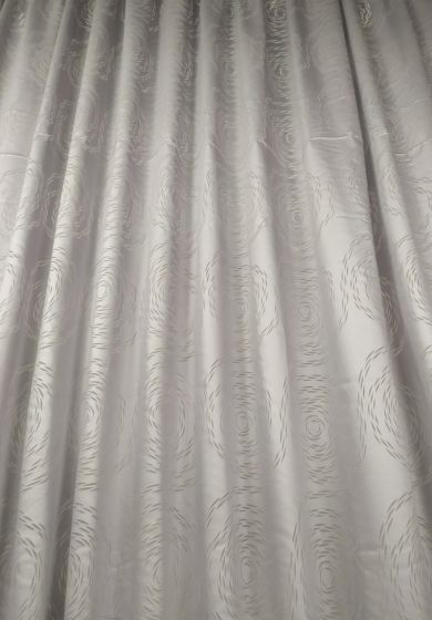 tenda a metro in bouclè effetto lino 5 Tenda a Metro in Devorè Base Piombata Grigio