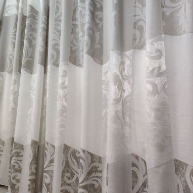 Tenda a Metro in Bouclè Effetto Lino Tortora