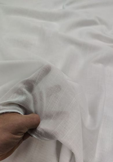 tenda a metro in bouclè effetto lino beige 4 Tenda a Metro in Bouclè unito Bianco