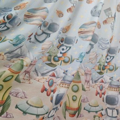 Tenda a Metro in Bouclè Effetto Lino Astronauti