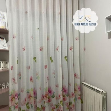 Tenda a Metro in Bouclè Effetto Lino Altezza 315 cm