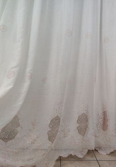 Tenda a Metro in Bouclè Effetto Lino Rosa