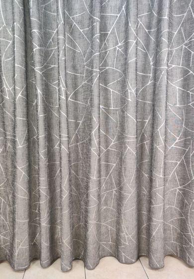 Tenda a Metro in Bouclè Effetto Lino Grigio